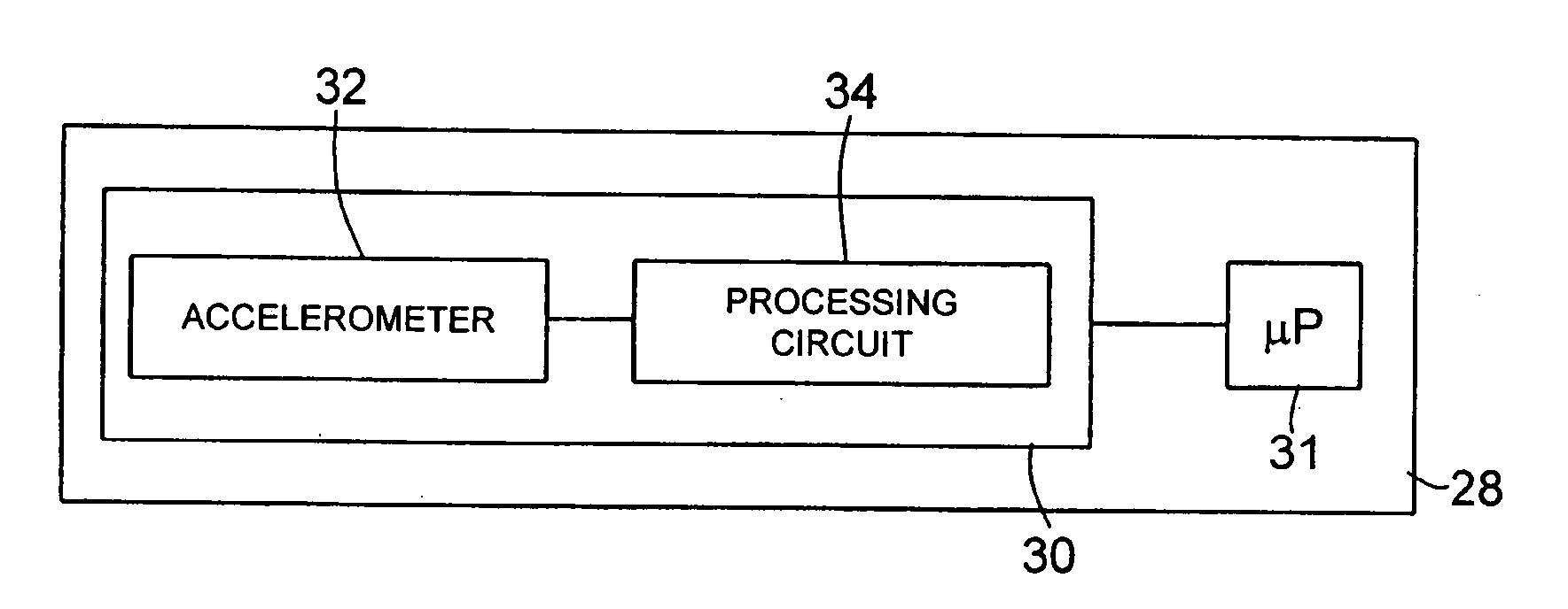 Displacement detection device for a portable apparatus