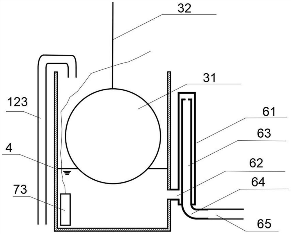 Sun tracking device for adjusting dip angle of photovoltaic panel by using water level of water tank