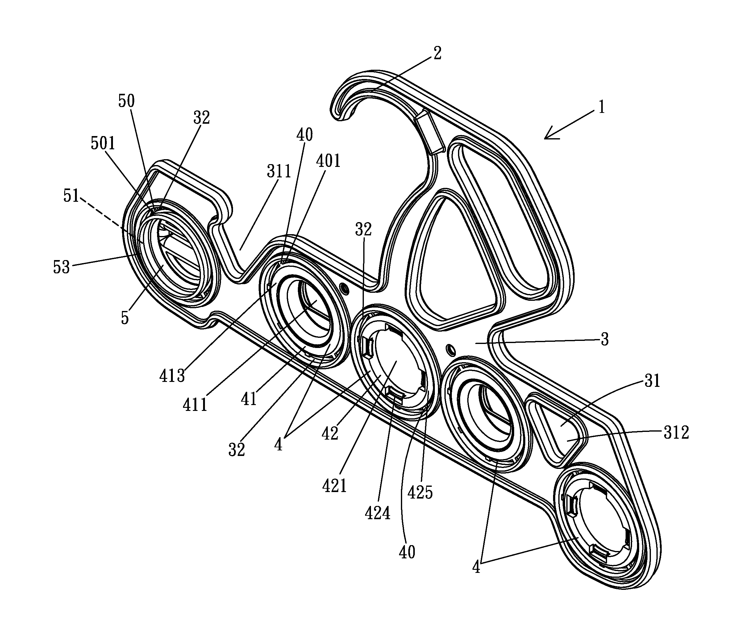 Hanger device for a car mat