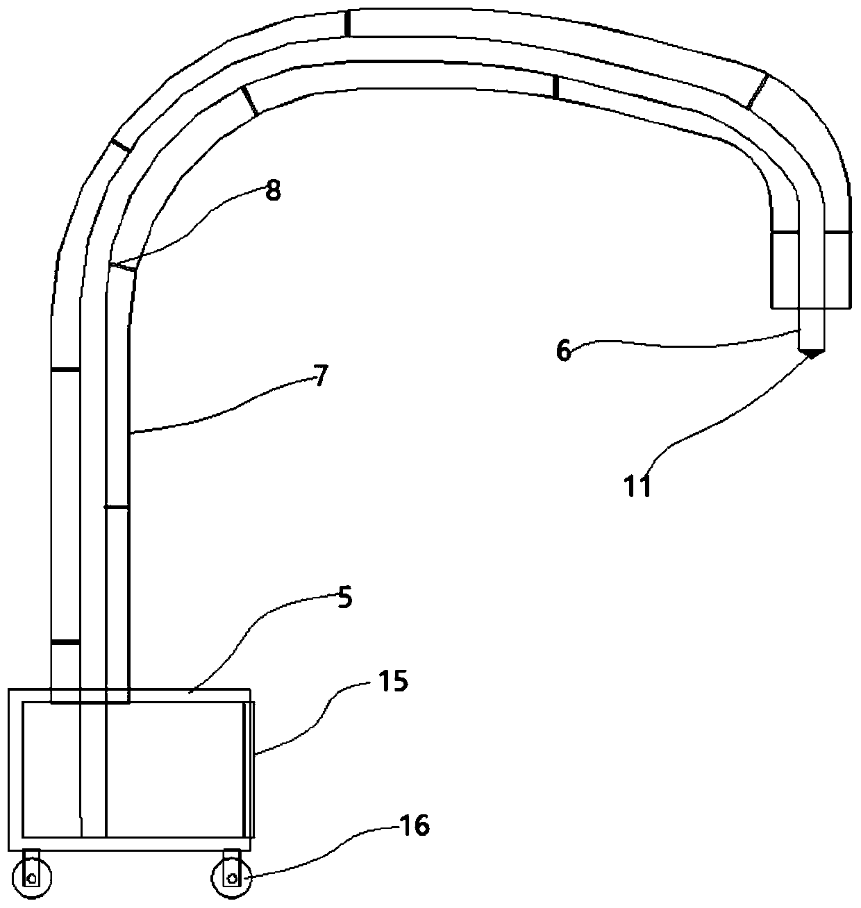 Slag cleaning device for grid frame welding port