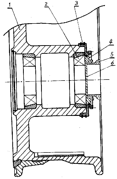 Assembling mechanism for engine wheel spindle of airplane