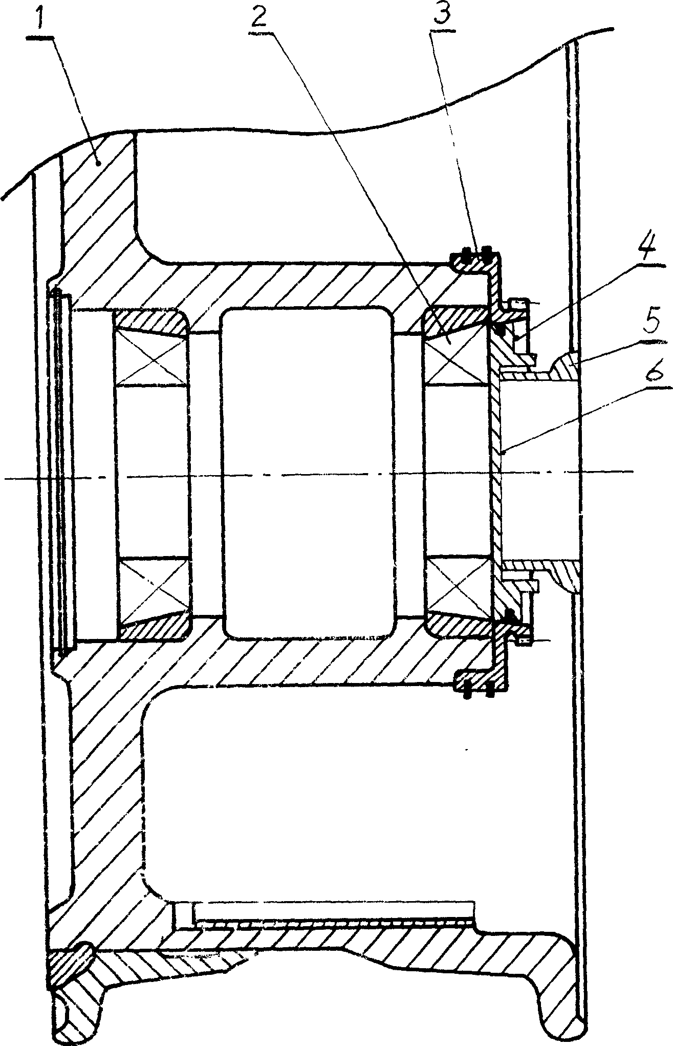 Assembling mechanism for engine wheel spindle of airplane