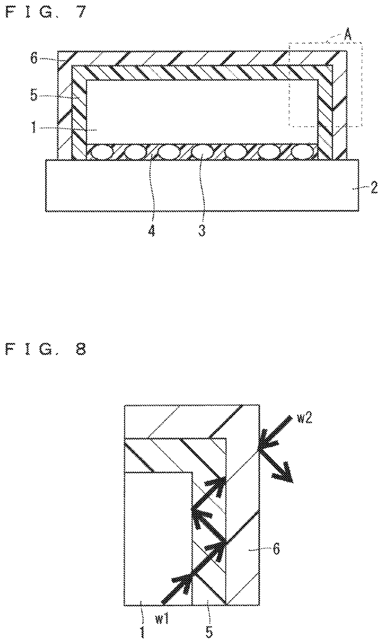 Semiconductor device having electromagnetic wave absorbing layer with heat dissipating vias