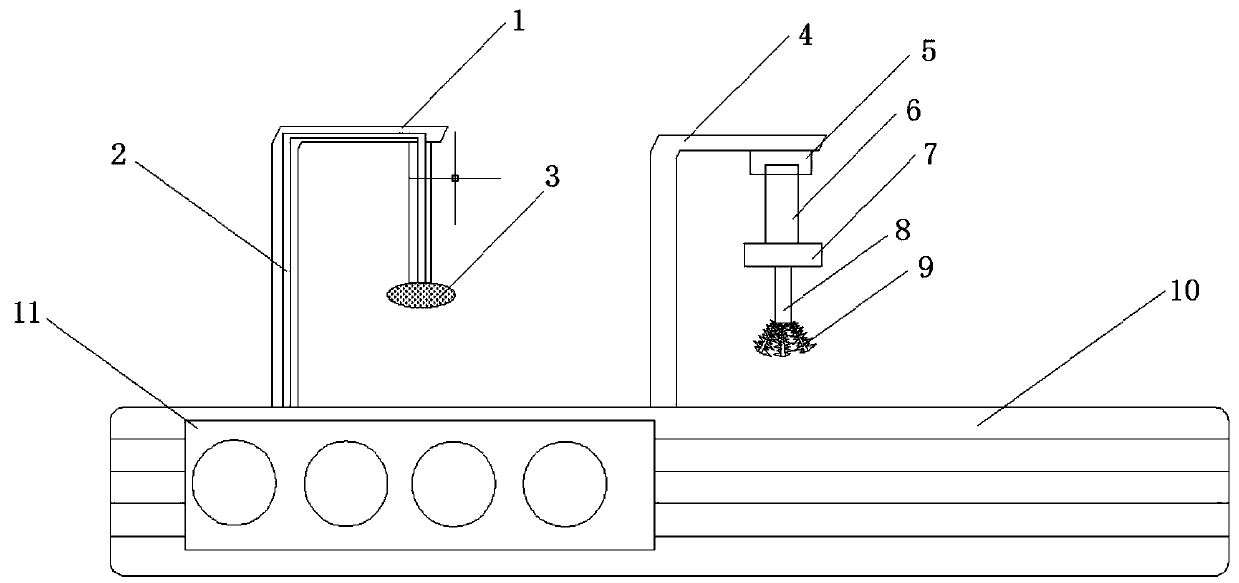 Cleaning device of injection mold