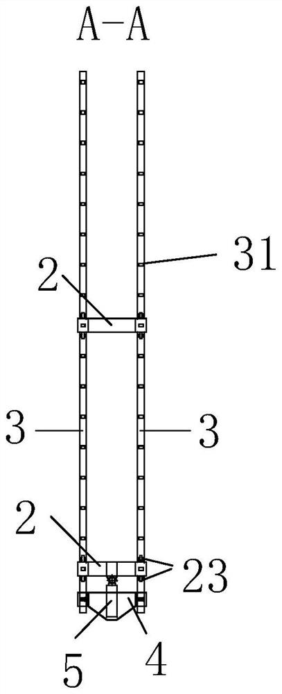 Internal climbing type tower crane supporting device and climbing method