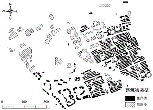 Quick estimation and three-dimensional display method for visual green land areas of city floors