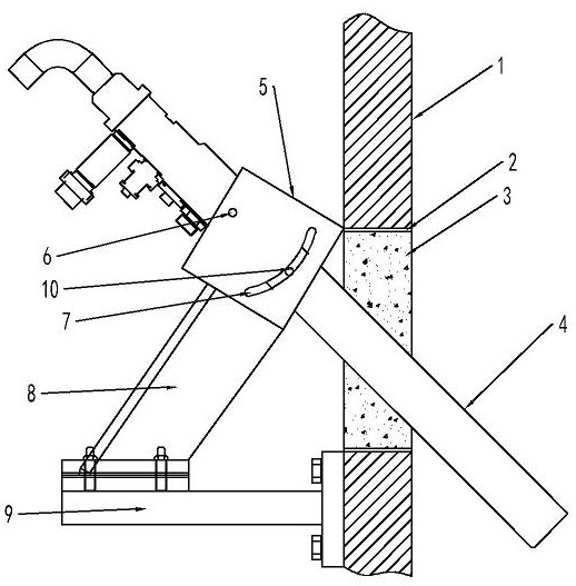 Submerged arc furnace capable of adjusting angle of combustor