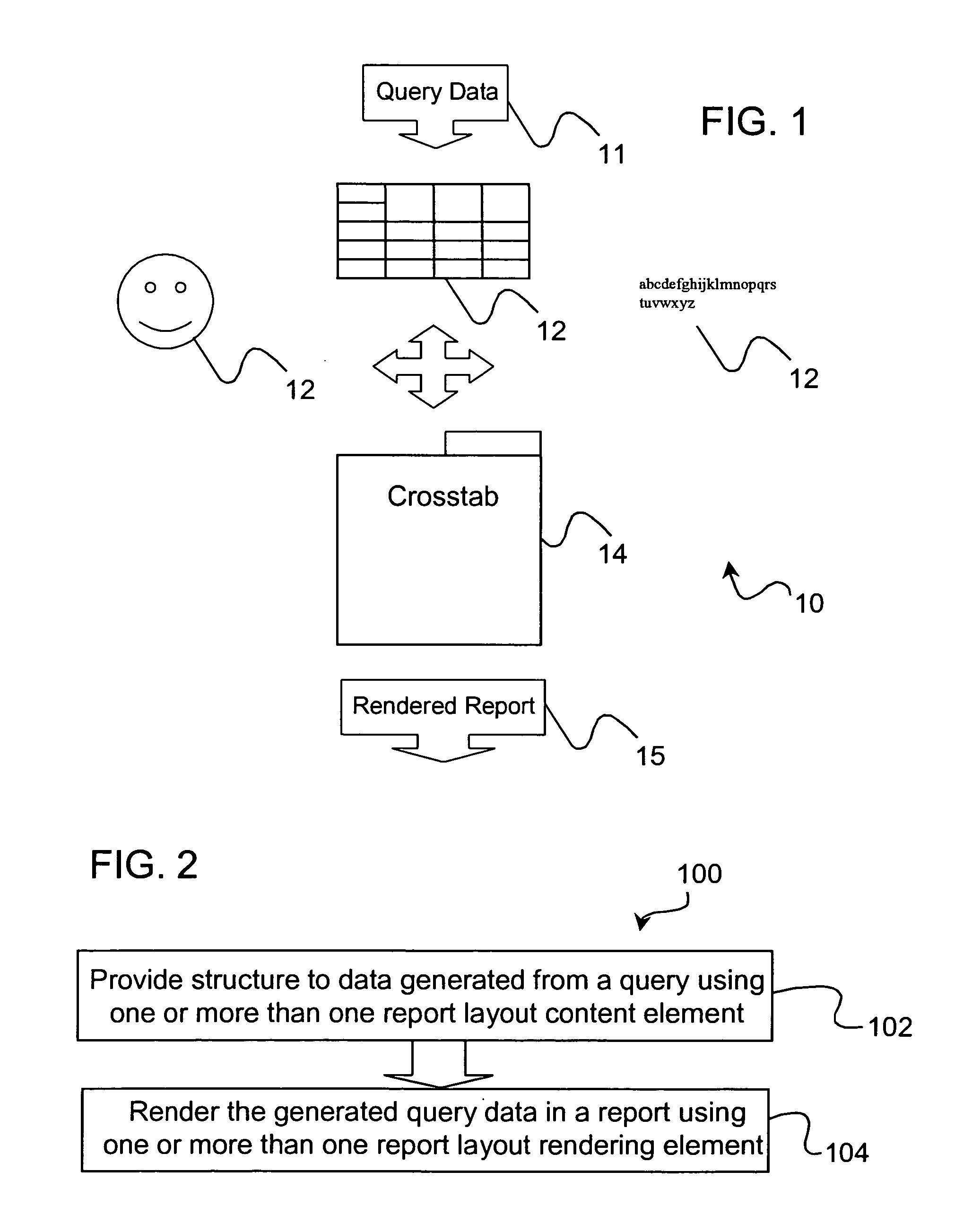 Report layout model and method