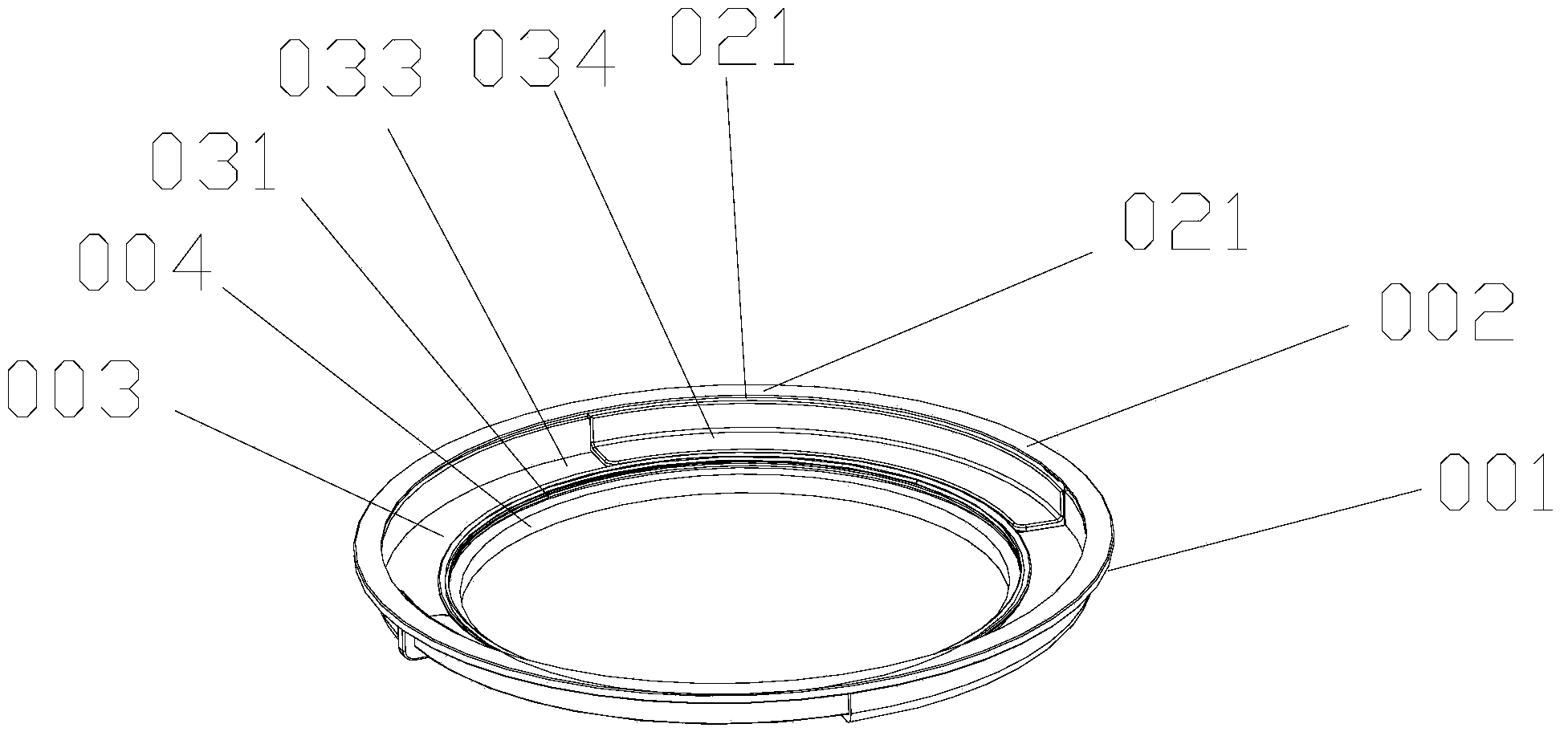 Connecting ring of filter support