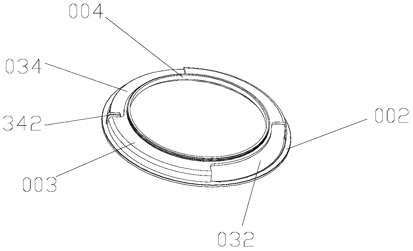 Connecting ring of filter support