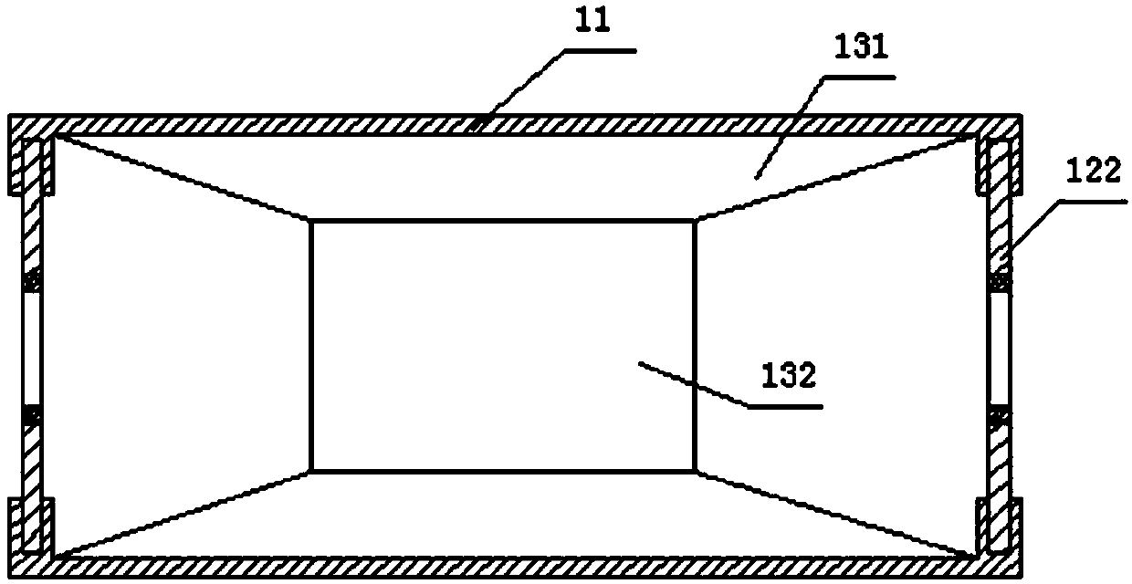 Pipeline sand blasting box facilitating sand collection