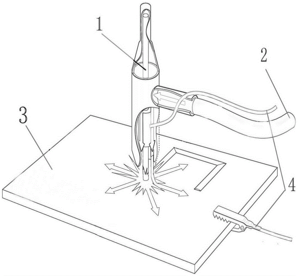 Consumable electrode gas shielded arc deposition three-dimensional printing method