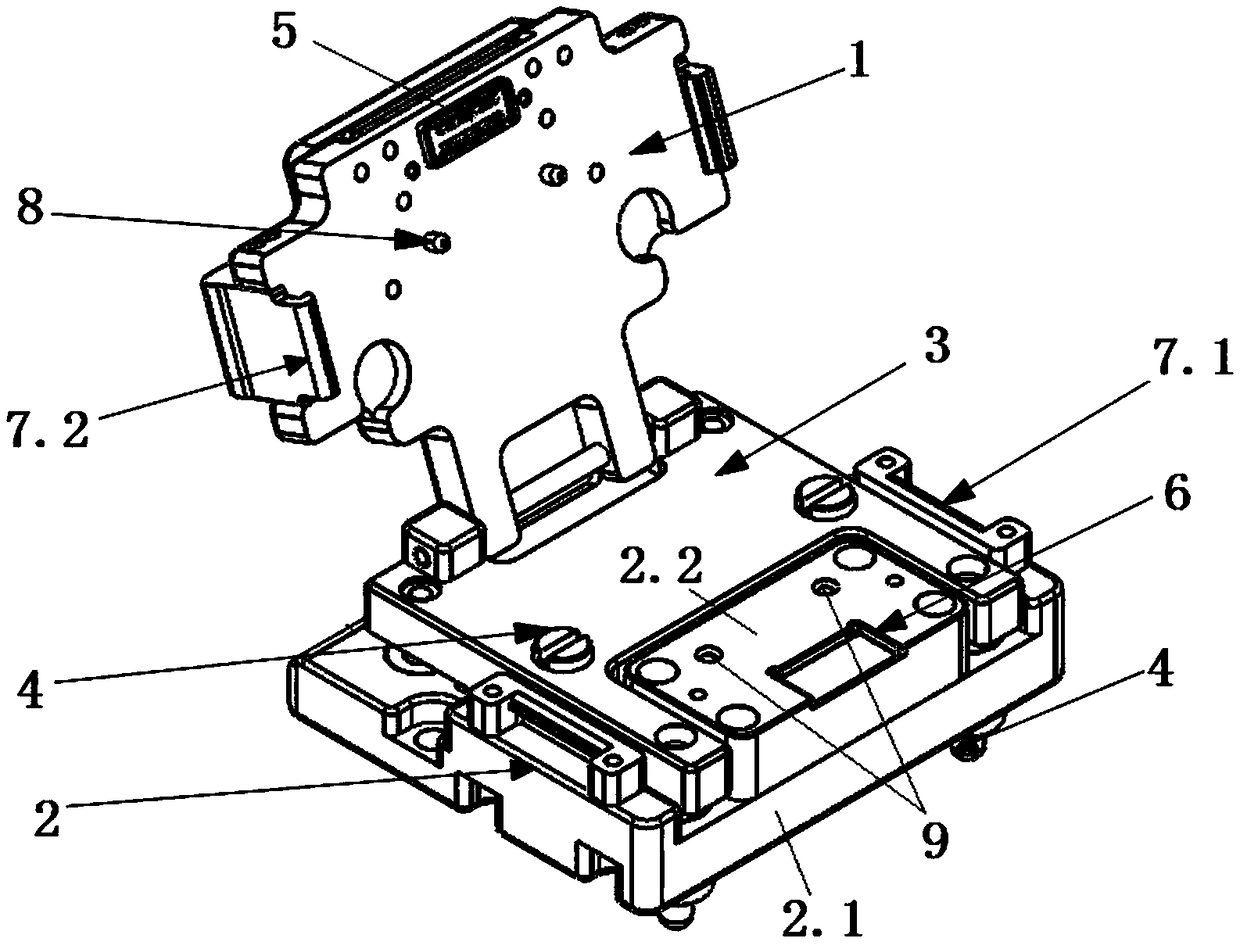 Flip type vertical pressing joint POGO conducting device