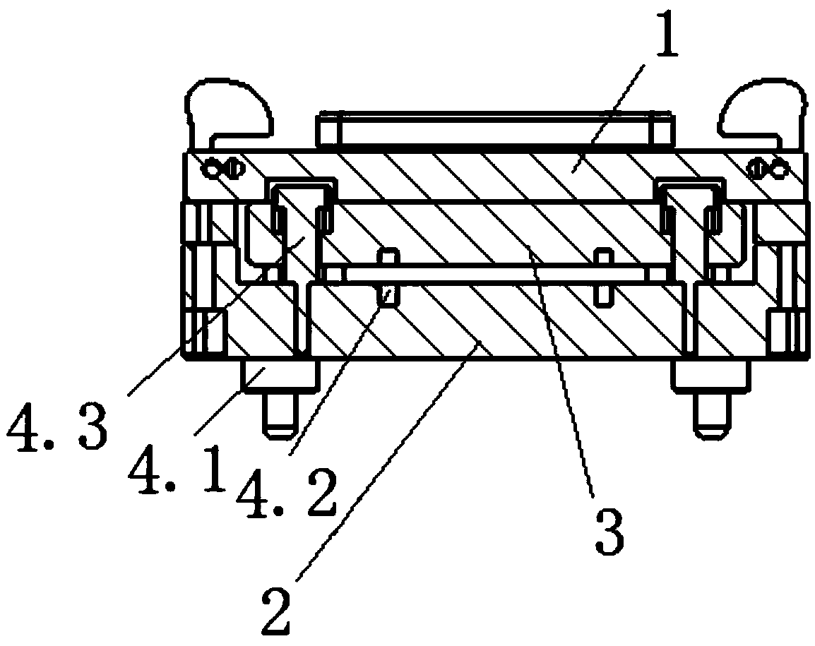 Flip type vertical pressing joint POGO conducting device