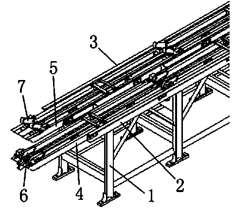 Method and device for achieving bi-directional stepping of kiln car on assembling and disassembling rail