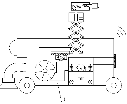 Agricultural machinery equipment with sterilizing and excrement recovering and treating functions