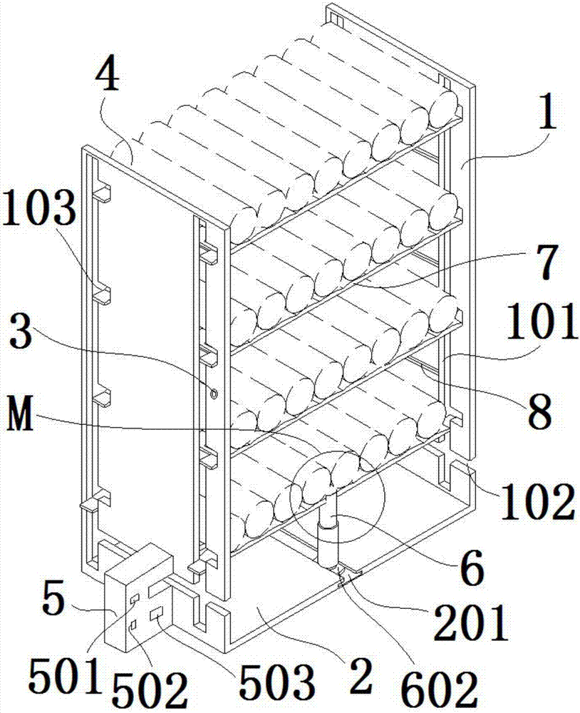 Edible mushroom stereoscopic breeding device and using method thereof