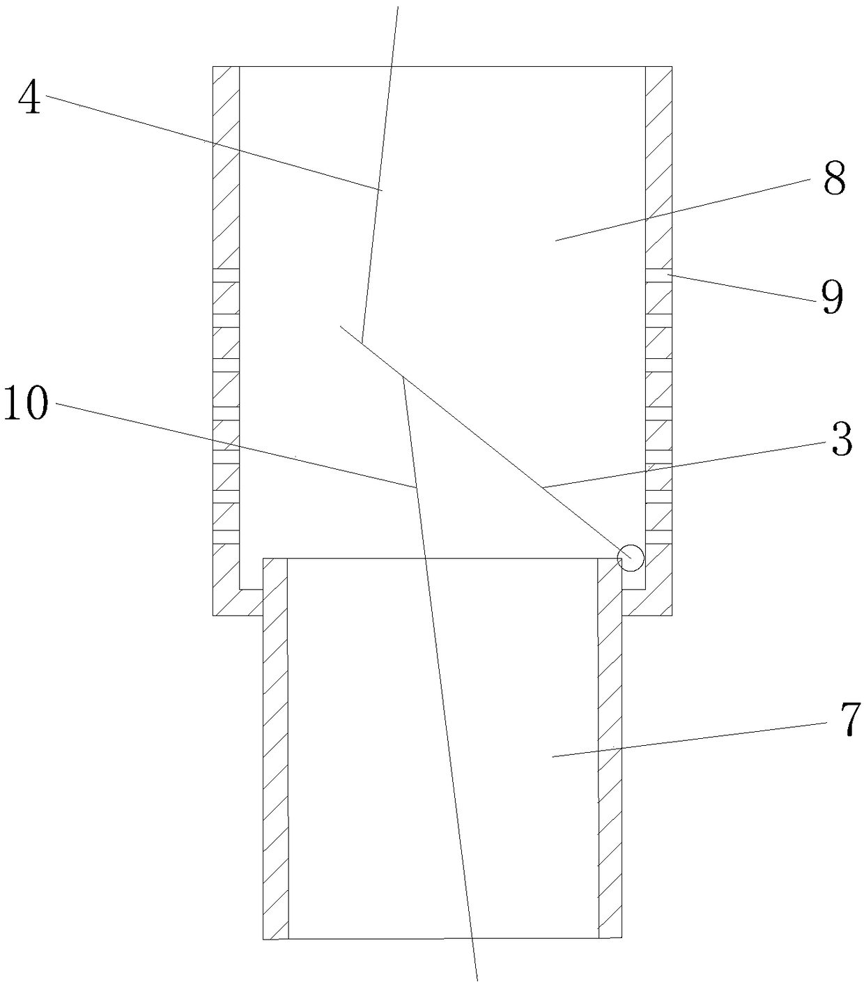 Drainage pump station air outlet end positive-pressure water drainage device