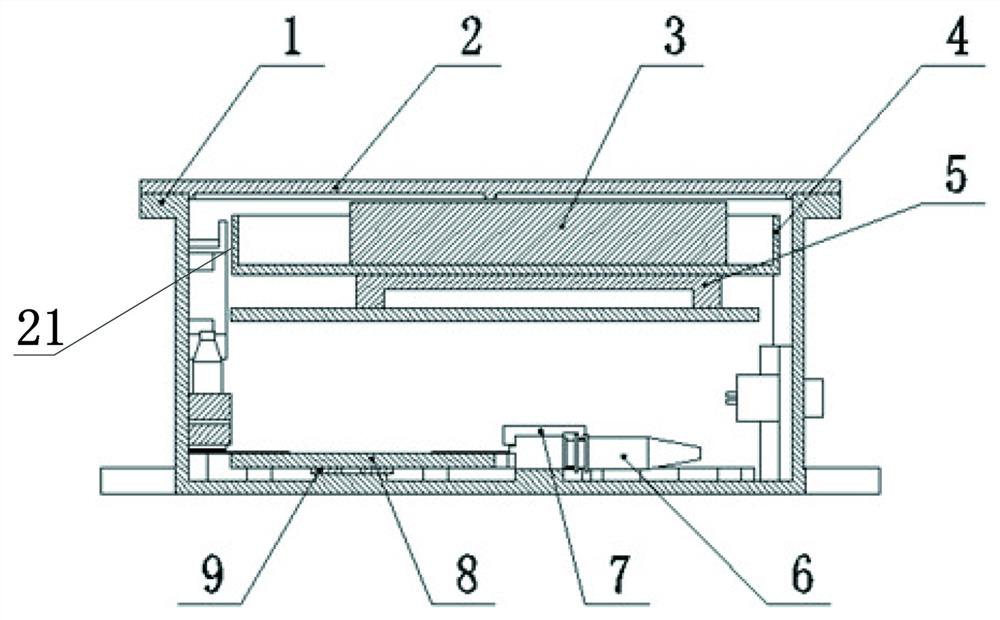 Device for placing optical communication module in aerospace environment