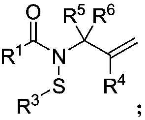 N-sulfenyl-N-allyl substituted amide compound and preparation method thereof