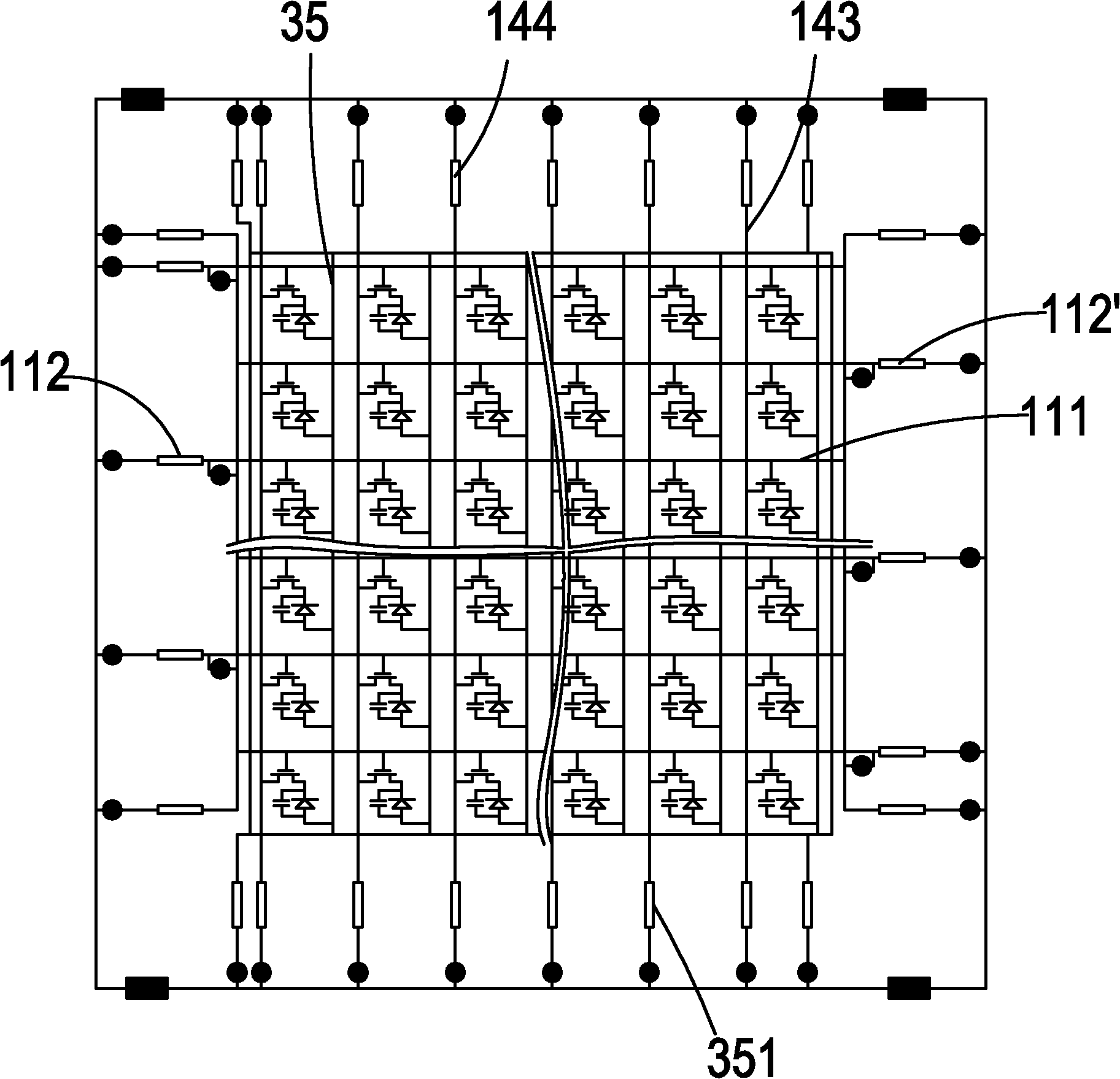 Amorphous silicon image sensor with storage capacitor structure