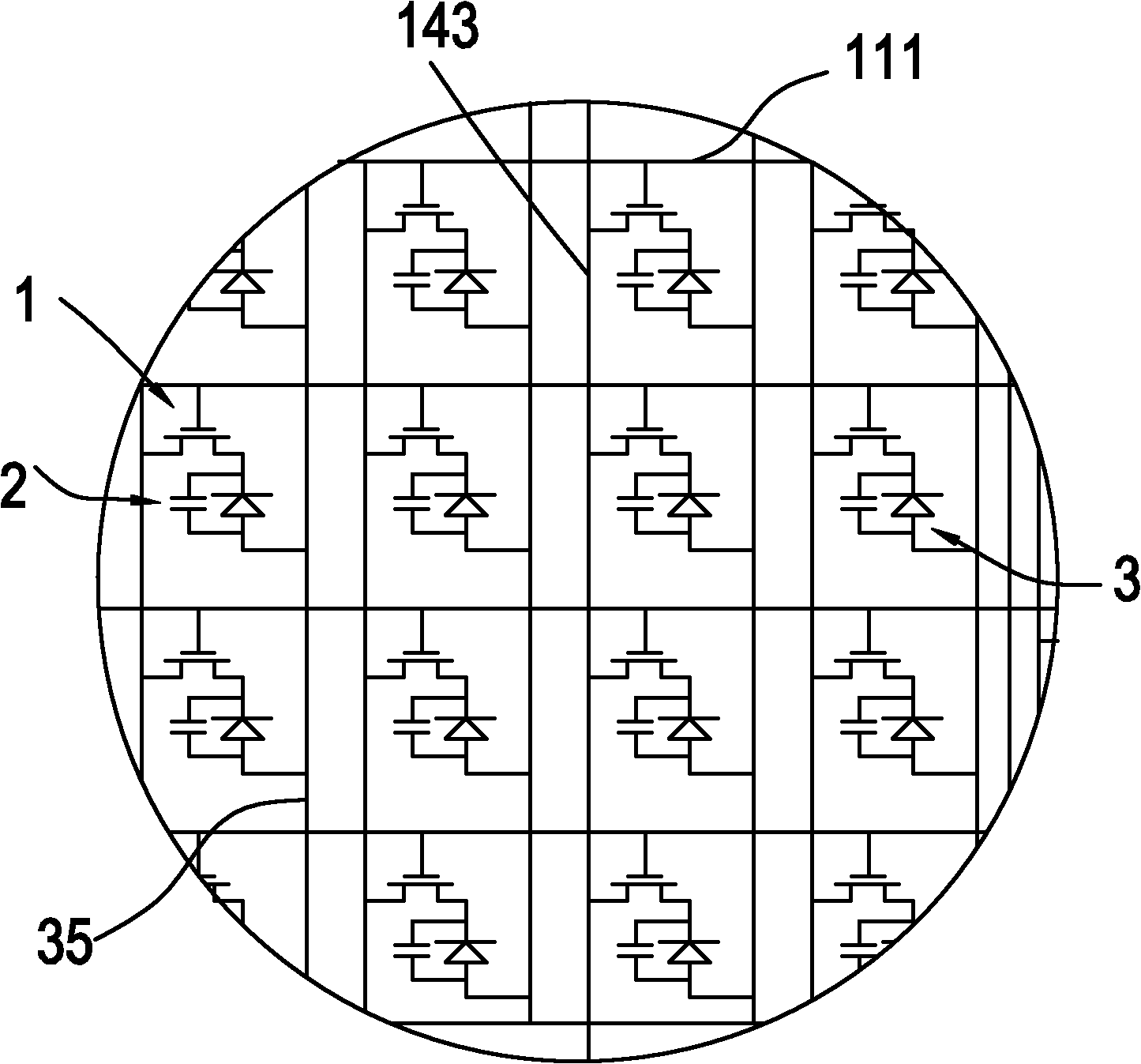 Amorphous silicon image sensor with storage capacitor structure