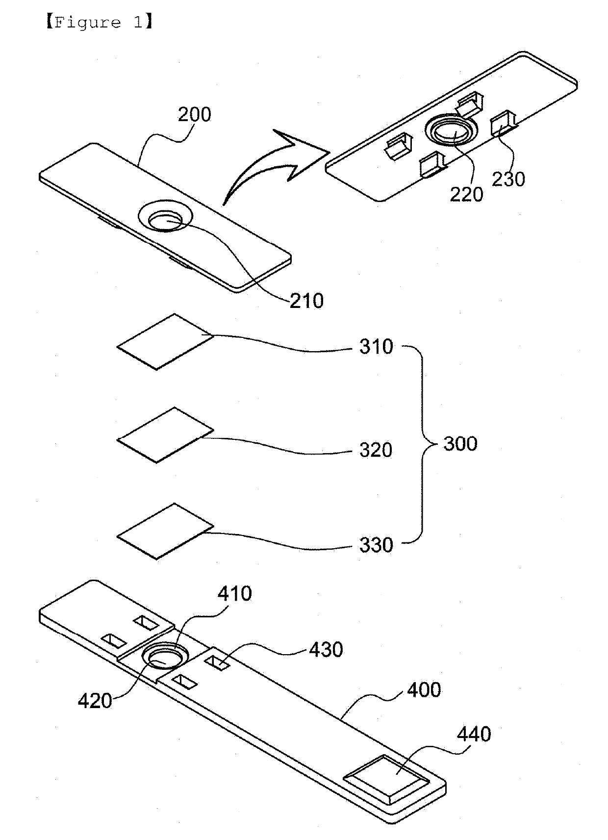 Strip for measuring blood lipids