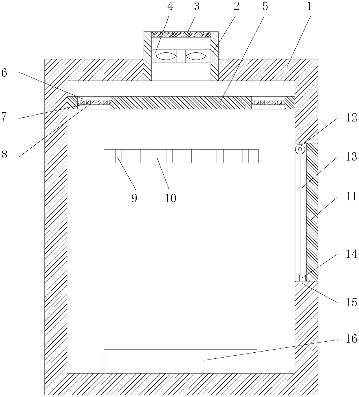 Ventilation device for elevator