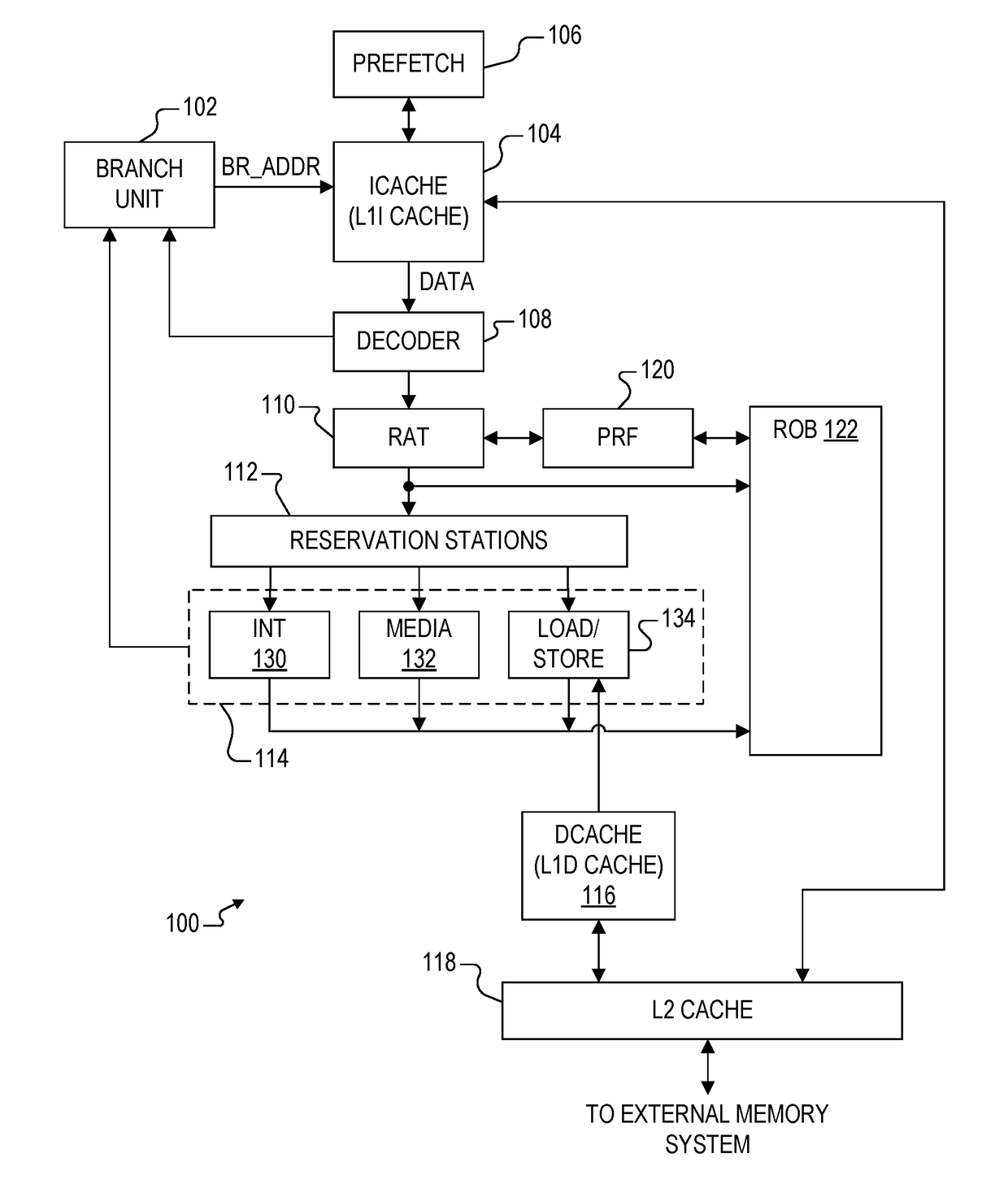 Processor with instruction cache that performs zero clock retires