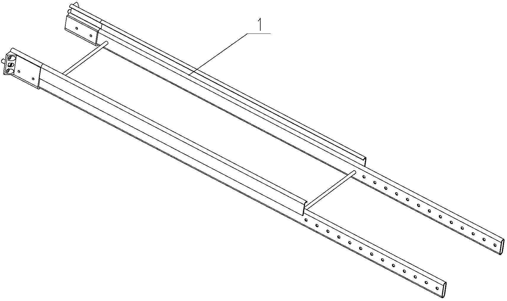 Insulation aerial ladder transmission device adaptive to ultra high voltage charged environment