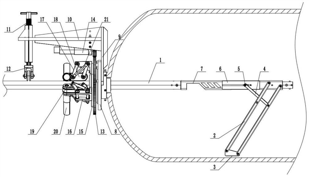 Large-scale cylinder type container and long pipe trailer steel cylinder eddy current internal detection device