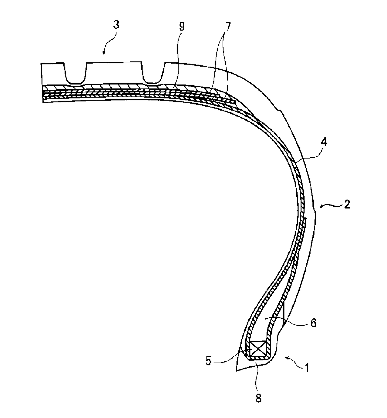 Under tread rubber composition and pneumatic tire