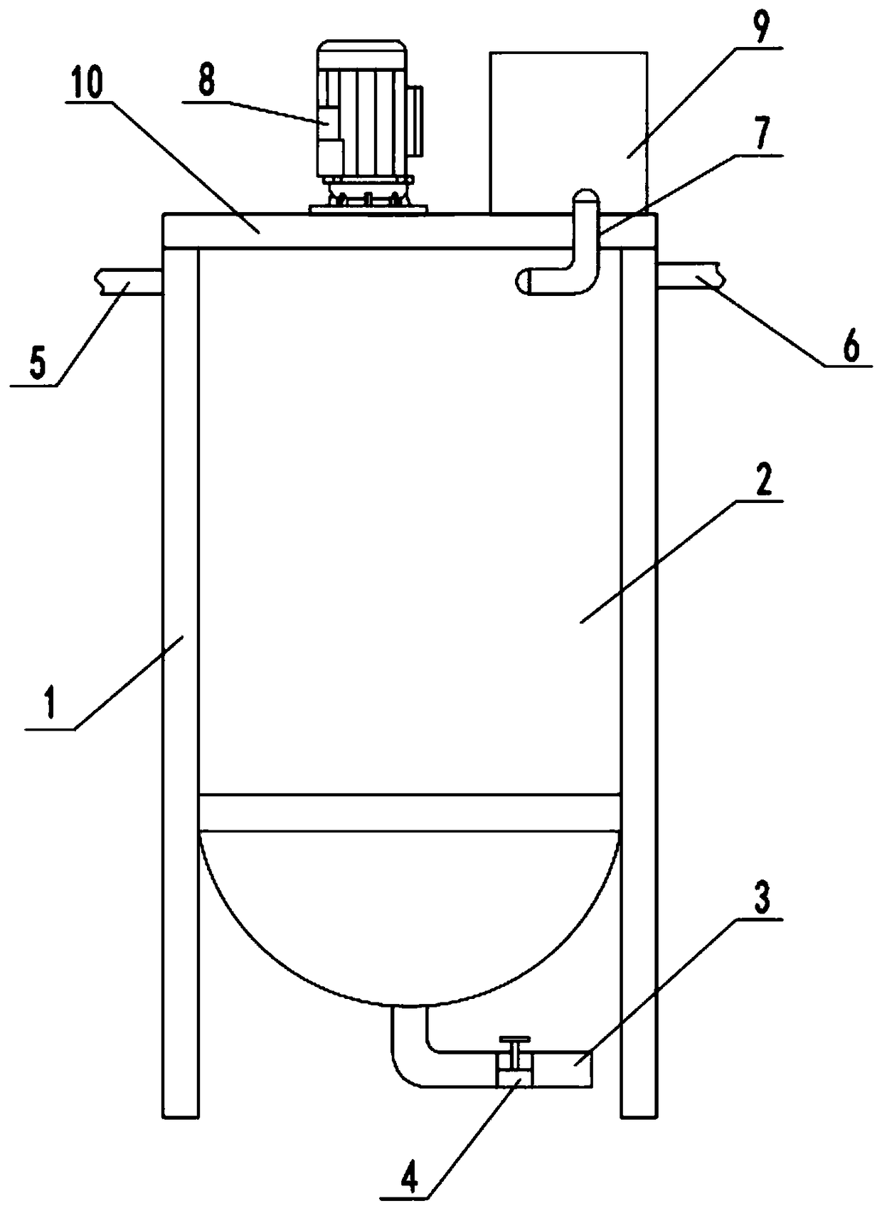 Paint stirring device for production of color coated plates and with no sticking to walls