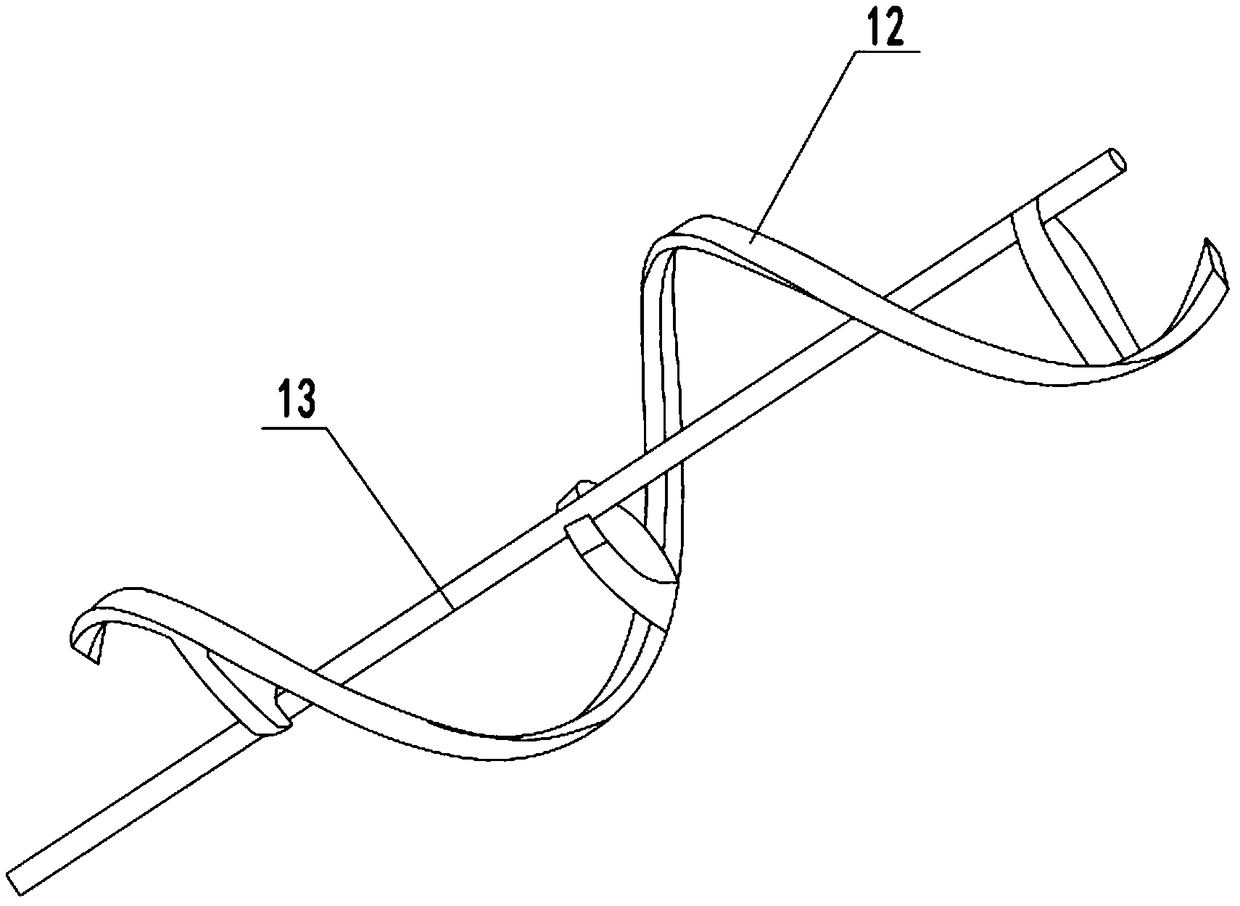 Paint stirring device for production of color coated plates and with no sticking to walls