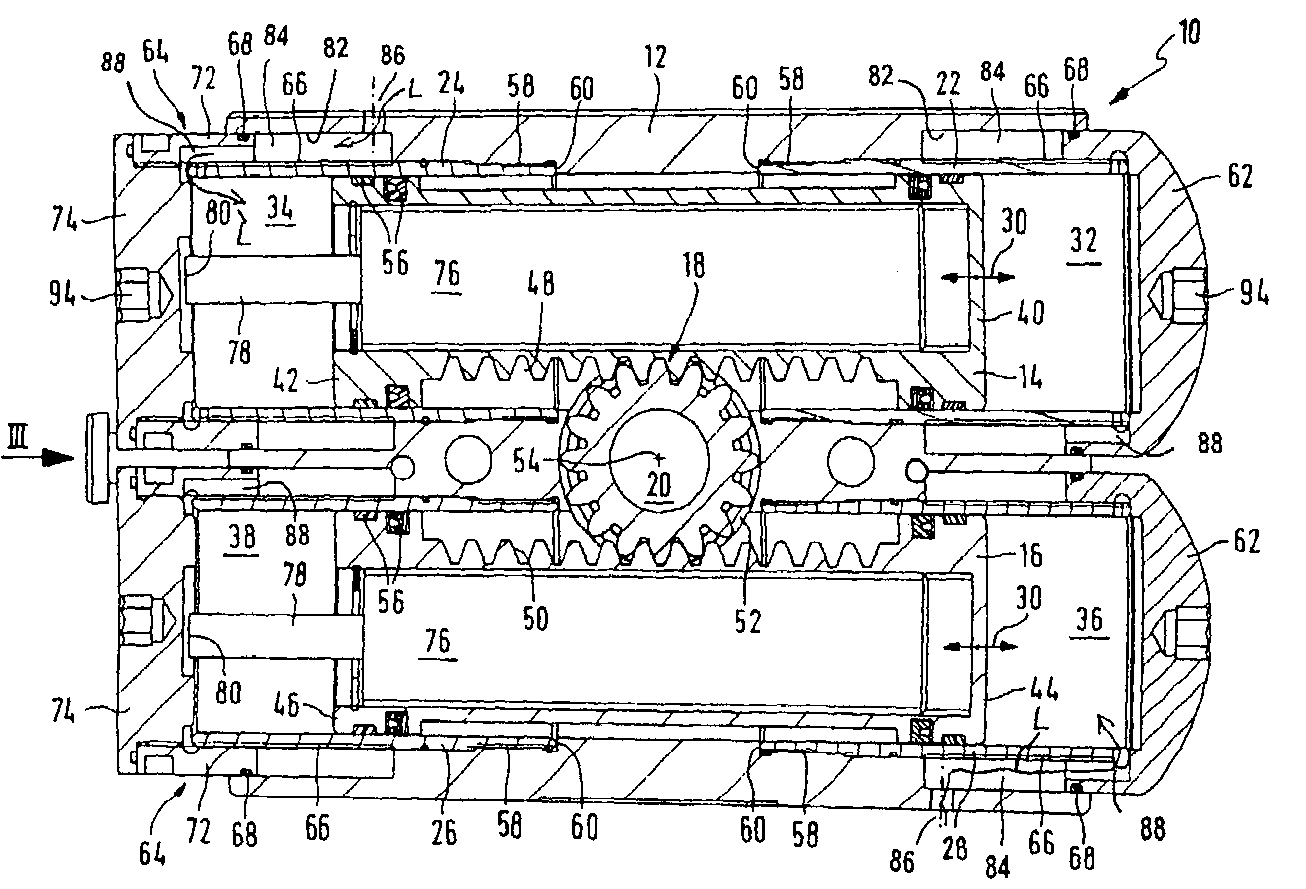 Rotary or pivoting device and connection module for a rotary or pivoting device