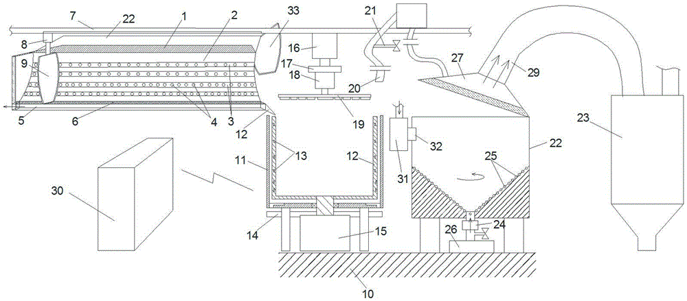 Achieving method for chestnut shell stream processing