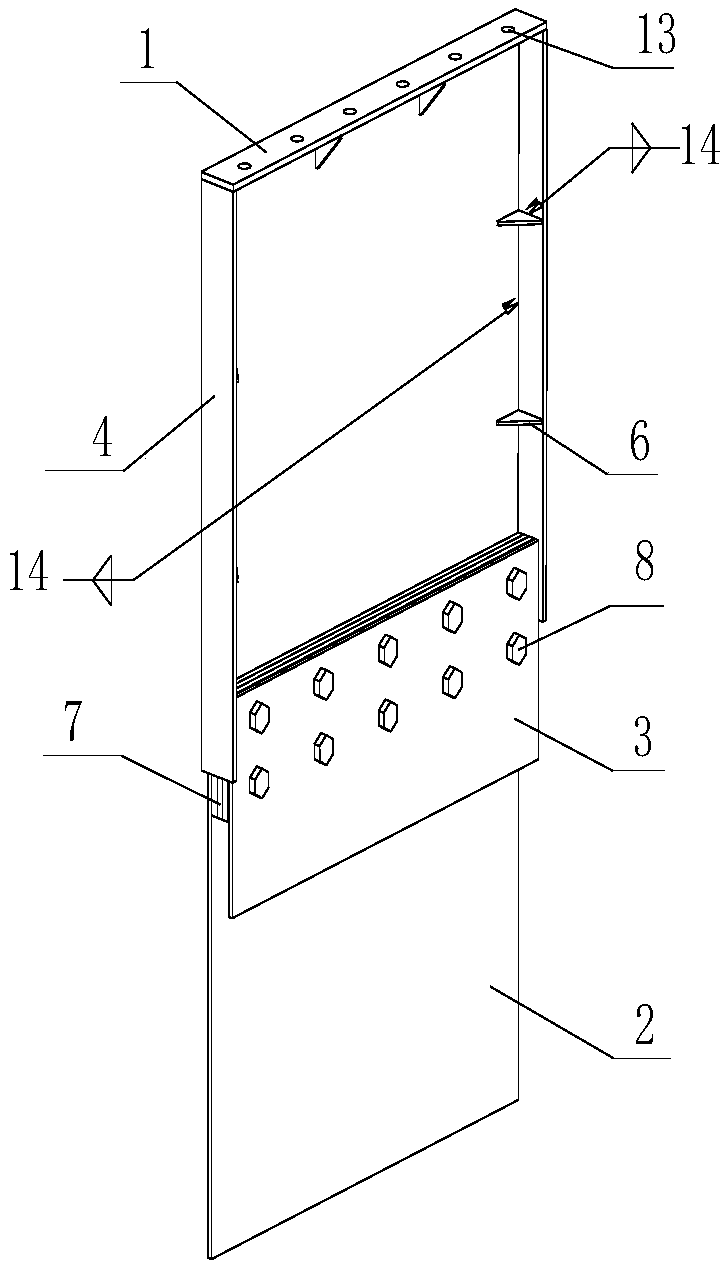 Wall type composite damper capable of improving lateral resistance performance of modularized building structure and manufacturing method