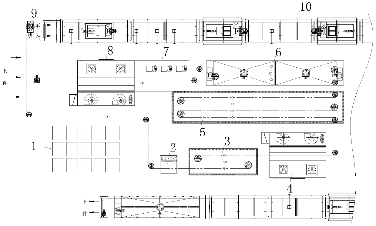 Electric rice cooker inner and outer paint coating line