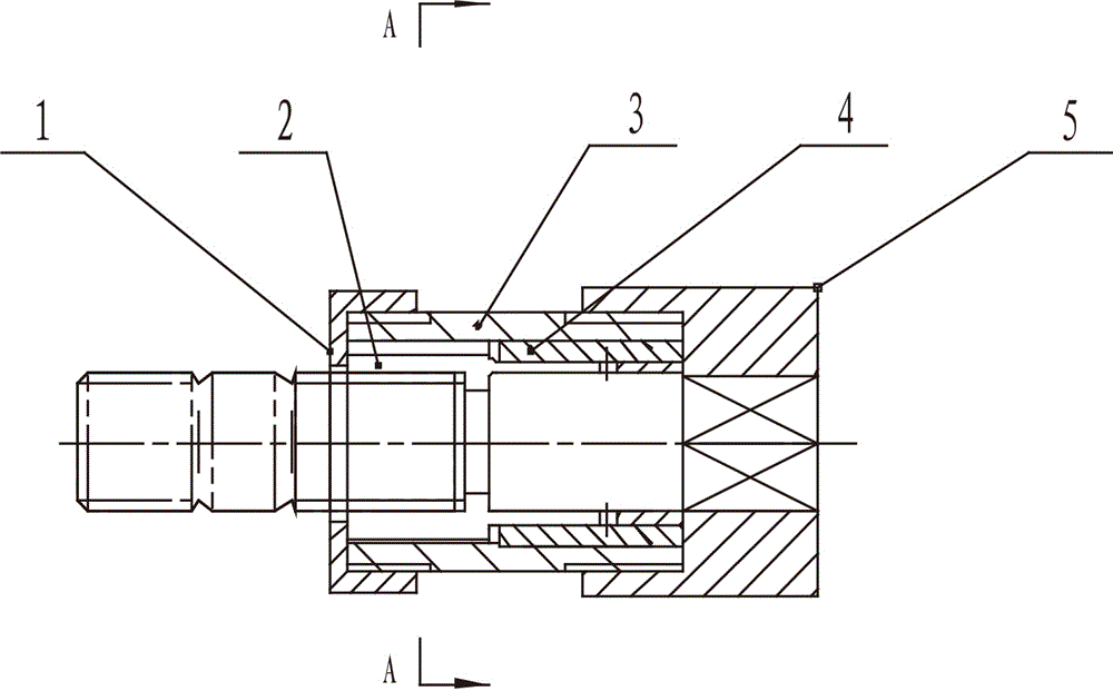 Quick screwing sleeve of double-end stud