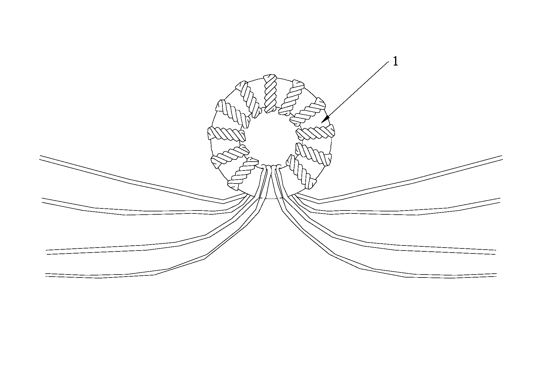 Filtering assembly used for connector and coil winding method