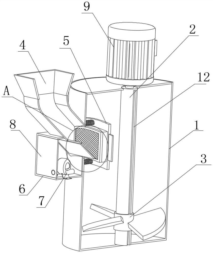 Plastic raw material stirring processing equipment