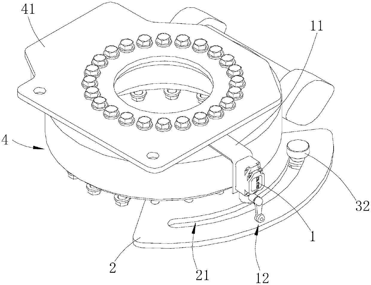 Overturning detection device for overhead working truck