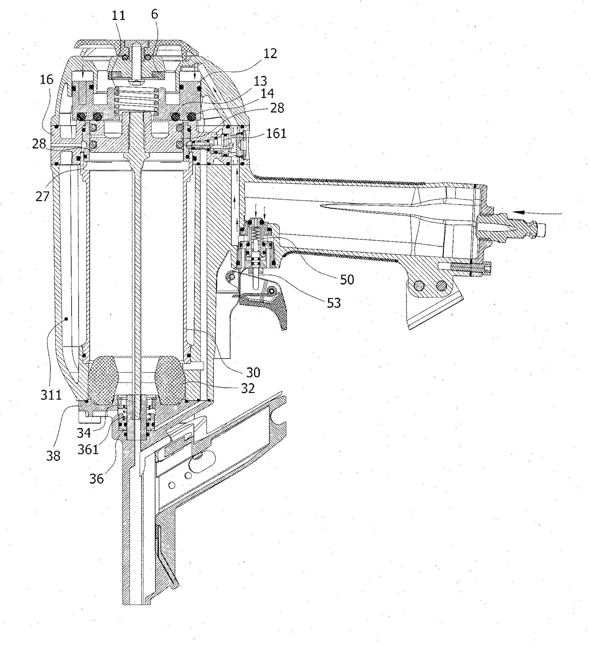 Pneumatic nail gun