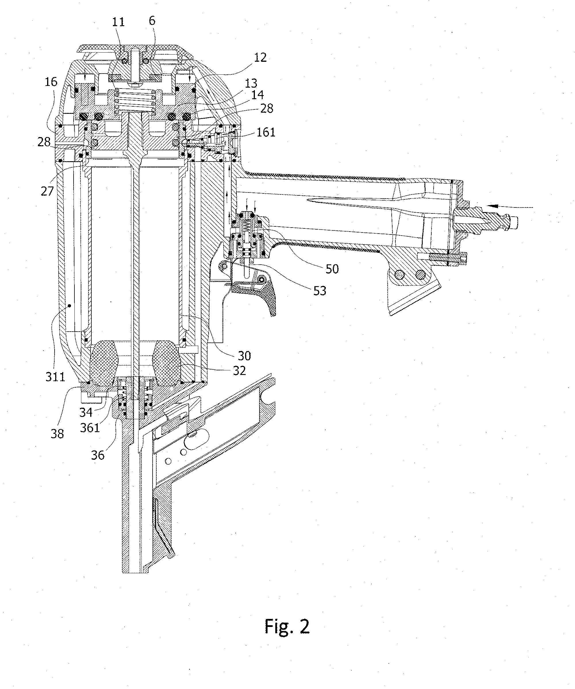 Pneumatic nail gun