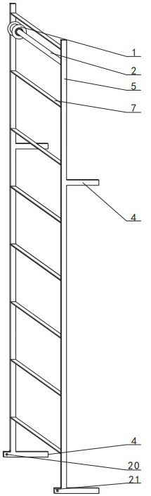 Steel pipe pole ladder stand capable of preventing climbing