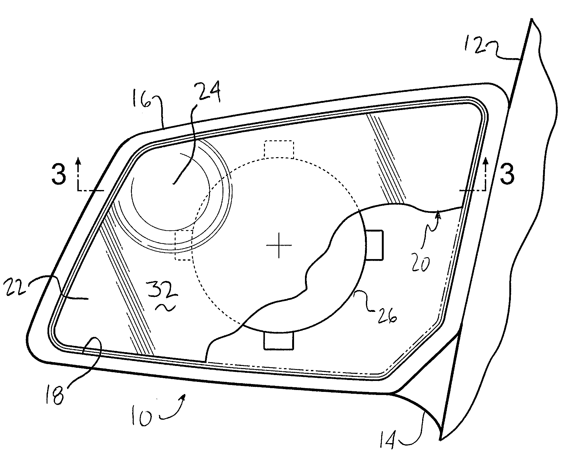 Side mirror assembly with integrated spotting mirror