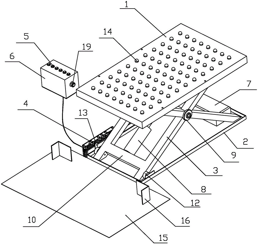 Semi-automatic lifting device convenient for moving battery into battery rack and control method of semi-automatic lifting device