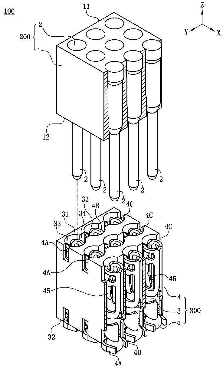 Electrical connector and combination thereof