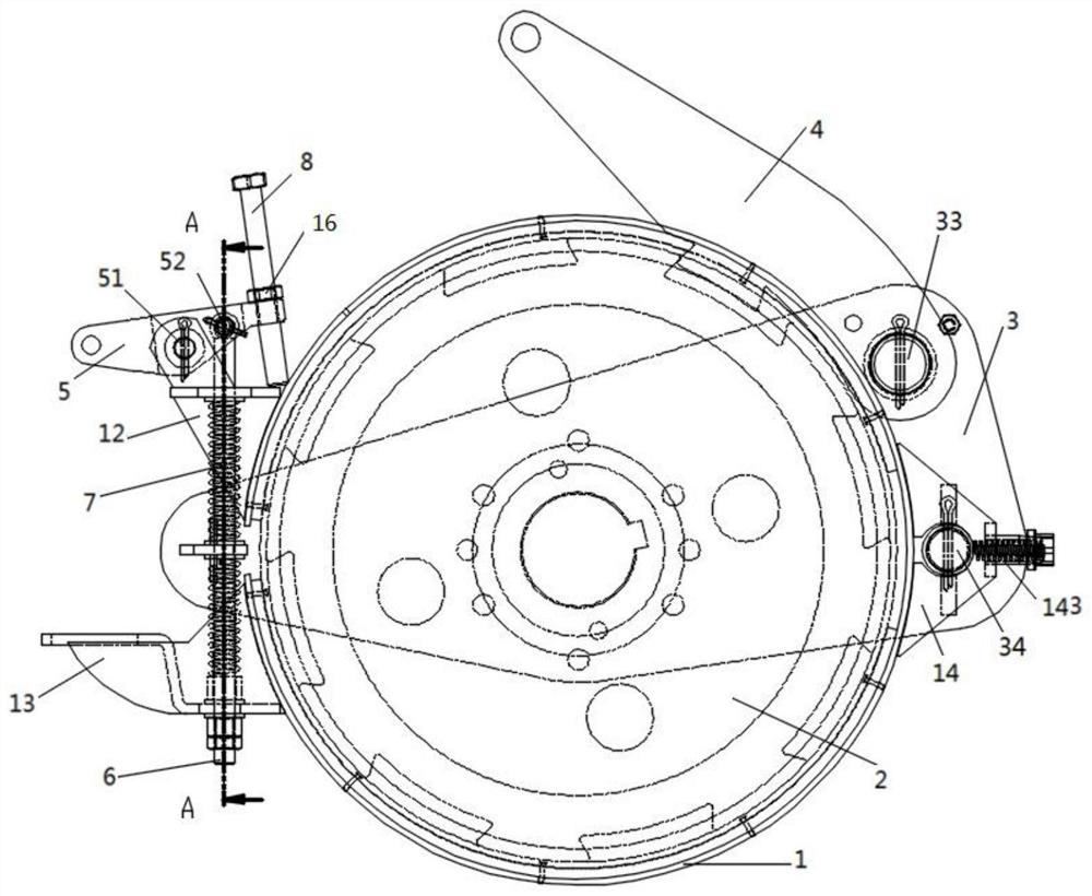 Brake ring of pumping unit reducer and brake structure