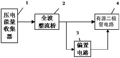 Rectifier circuit for piezoelectric energy collectors